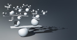 Balancing scale with focus